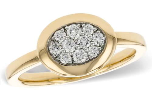 Oval Diamond Cluster Ring