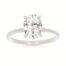 Oval Lab Grown Diamond Engagement Ring With Hidden Halo