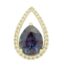 Pear Shaped Created Alexandrite and Diamond Pendant