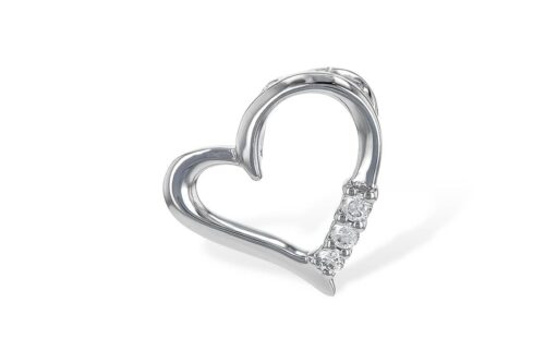 Floating Heart Diamond Pendant