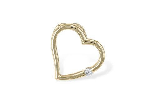 Yellow Gold Open Heart Pendant