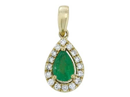 Emerald and Diamond Pendant