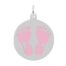Painted Baby Feet Disc Charm – Pink