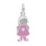 Painted Girl with Flower Dress Charm