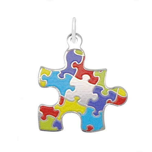 Painted Puzzle Piece Charm
