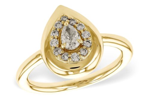 Pear Diamond Halo Ring