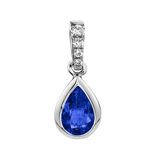 Pear Shape Blue Sapphire Pendant Pear Shape Blue Sapphire Pendant
