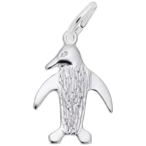 Silver Penguin Charm