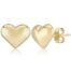 Puffed Gold Heart Earrings