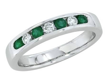 Emerald and Diamond Anniversary Band