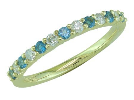 London Blue Topaz and Diamond Band