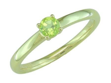 Yellow Gold Peridot Ring