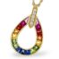 Rainbow Sapphire Pear Pendant