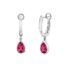 Rhodolite 14kt White Gold Huggies