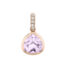 Rose Gold and Lavendar Amethyst Pendant