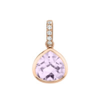 Rose Gold and Lavendar Amethyst Pendant