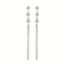 Silver Diamond Dangle Earrings