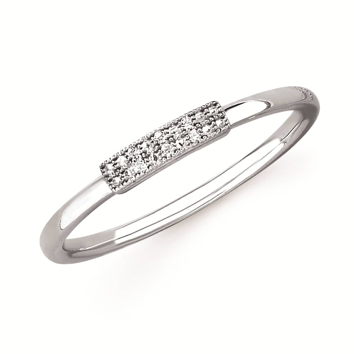 Silver and Diamond Fashion Ring