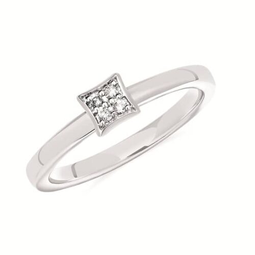 Sterling Silver Diamond Ring