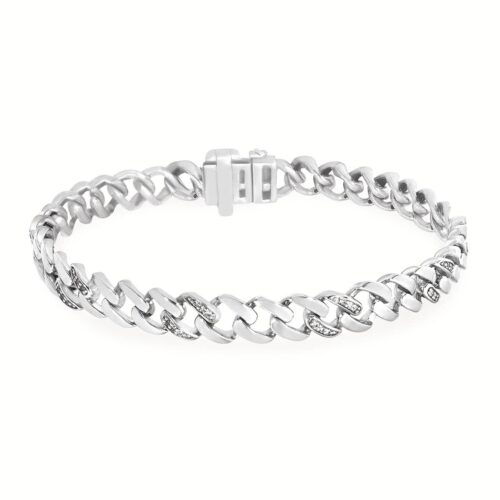 Silver Diamond Link Bracelet