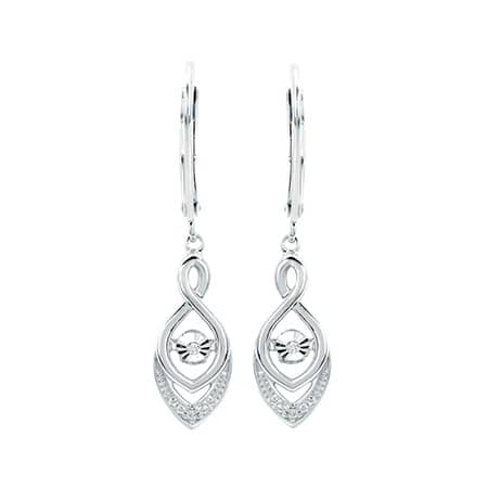 Shimmering Diamond Drop Earrings