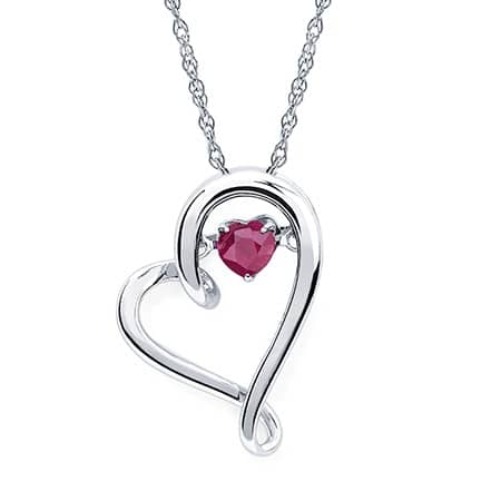 Ruby Heart Necklace