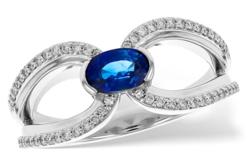 Sapphire and Diamond Fashion Ring