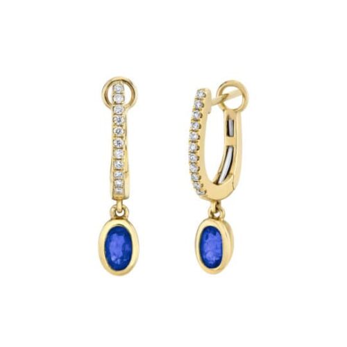 Sapphire and Diamond Huggies