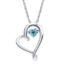 Shimmering Blue Topaz Heart Necklace