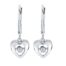 Shimmering Diamond Heart Earrings