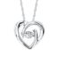 Shimmering Diamond Heart Pendant Necklace