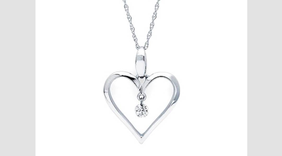 Heart Shaped Shimmering Diamond Pendant in Auburn CA