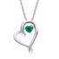 Shimmering Emerald Heart Necklace