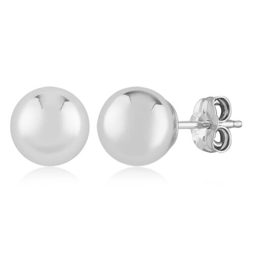 Silver Ball Post Earring