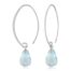 Silver Briolette Blue Topaz Earring