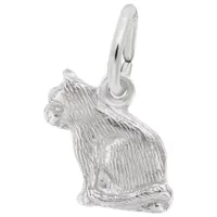 Silver Cat Charm