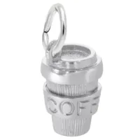 Silver Coffee Cup Charm