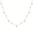 Silver Diamond Station Necklace