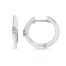 Silver Hoop Earrings with a Diamond