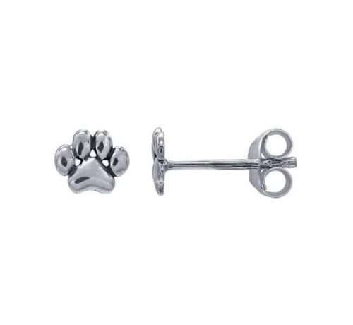 Silver Paw Earrings
