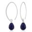 Silver Sapphire Briolette Earrings