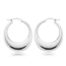 Silver Shell Hoop Earrings