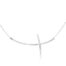 Silver Sideways Cross Necklace