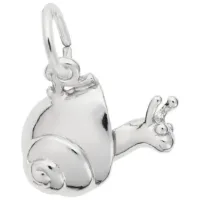 Silver Snail Charm