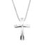 Silver Tapered Cross Necklace