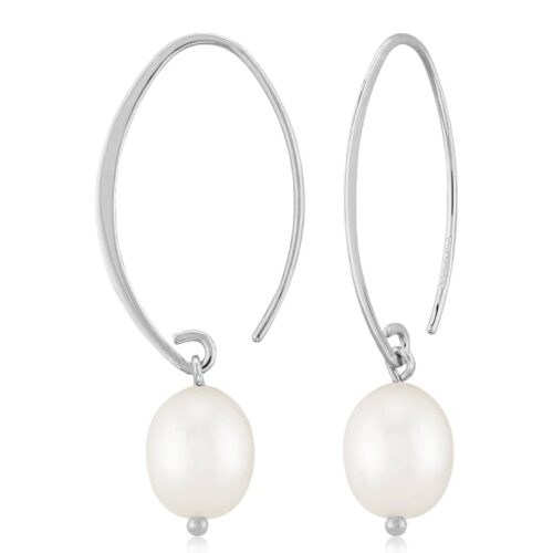 Simple Sweep Fresh Water Pearl Earrings
