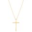 Simple Yellow Gold Cross Pendant