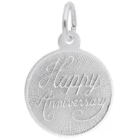 Small Happy Anniversary Disc Charm