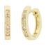 Small Yellow Gold Diamond Hoop Earrings
