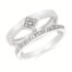 Sterling Silver Daimond Negative Space Ring